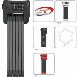 Abus - Antivol Pliable Bordo Combo 6100/90 - Longueur 90 Cm 5 Abus - Antivol Pliable Bordo Combo 6100/90 - Longueur 90 Cm -Vélos électriques Soldes abus bordo combo 6100 90 1 3840x2160