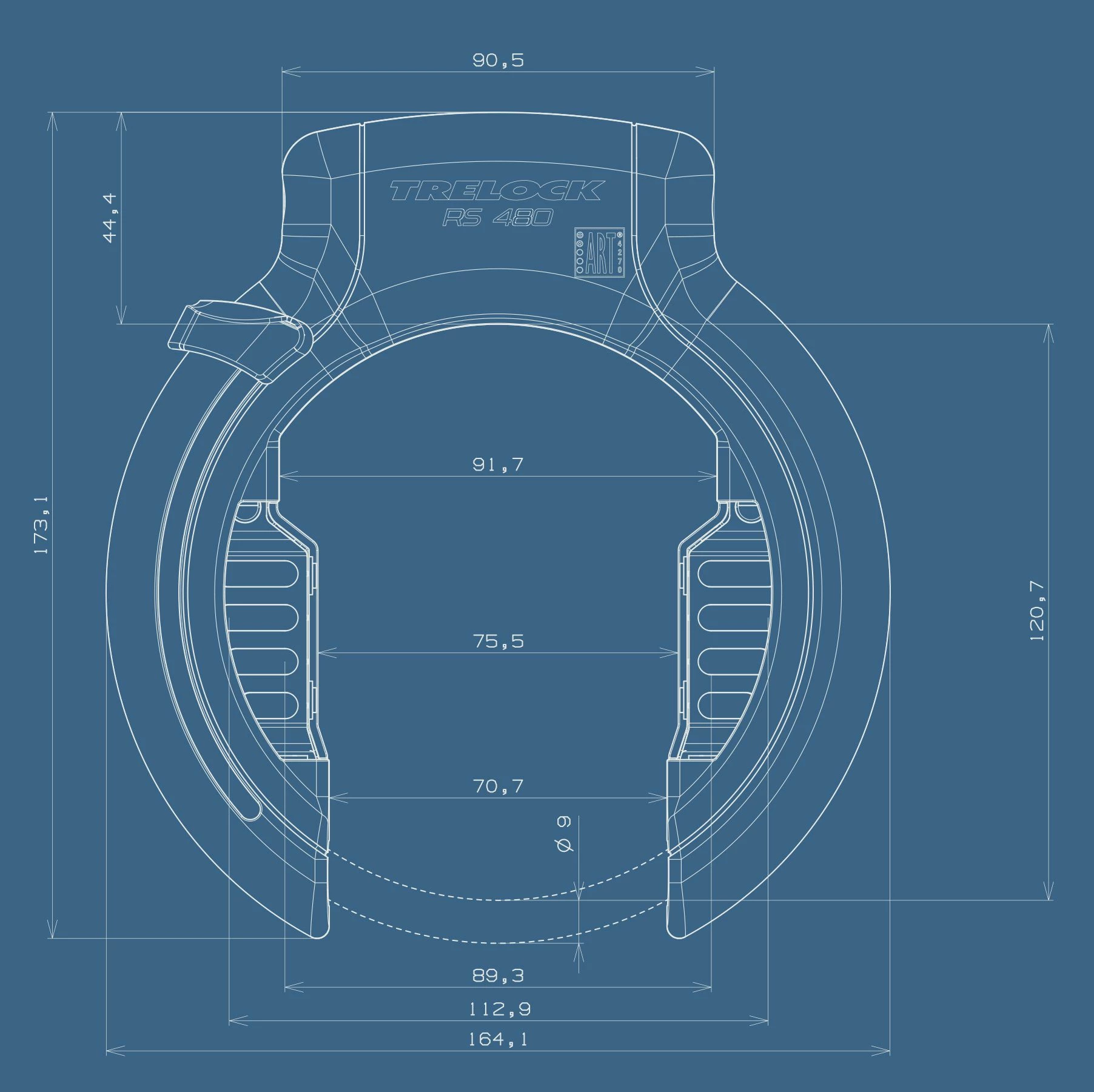 Trelock -Antivol De Cadre RS 480 XL 5 Trelock -Antivol De Cadre RS 480 XL – Image 3