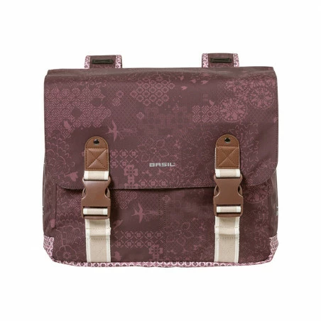 Double Sacoche Vélo BASIL Bohème 35L Rouge Figue 9 Double Sacoche Vélo BASIL Bohème 35L Rouge Figue – Image 7