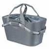 PANIER AVEC ANSE ARRIÈRE BASIL 2DAY CARRY POLYESTER AVEC ADAPTATEUR MIK GRIS