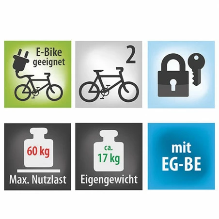 Porte Vélo Voiture Pliable EUFAB Fixation Attelage (2 Vélos) 9 Porte Vélo Voiture Pliable EUFAB Fixation Attelage (2 Vélos) – Image 7