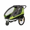 Hamax AS Remorque Vélo Poussette 2 Enfants HAMAX Traveler Vert -Vélos électriques Soldes remorque velo poussette 1 enfant hamax traveler vert