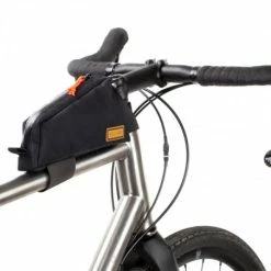 Sacoche Tube De Cadre Tissu Noir Attache Velcro Restrap -Vélos électriques Soldes sacoche tube de cadre tissu noir attache velcro restrap 2