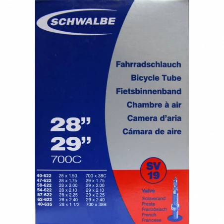 Schwalbe Chambre à Air Vélo 700 X 38 60 B+C SV19 3 Schwalbe Chambre à Air Vélo 700 X 38 60 B+C SV19